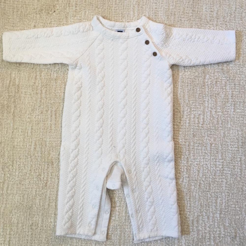 Janie and jack 3-6m cable knit coverall.